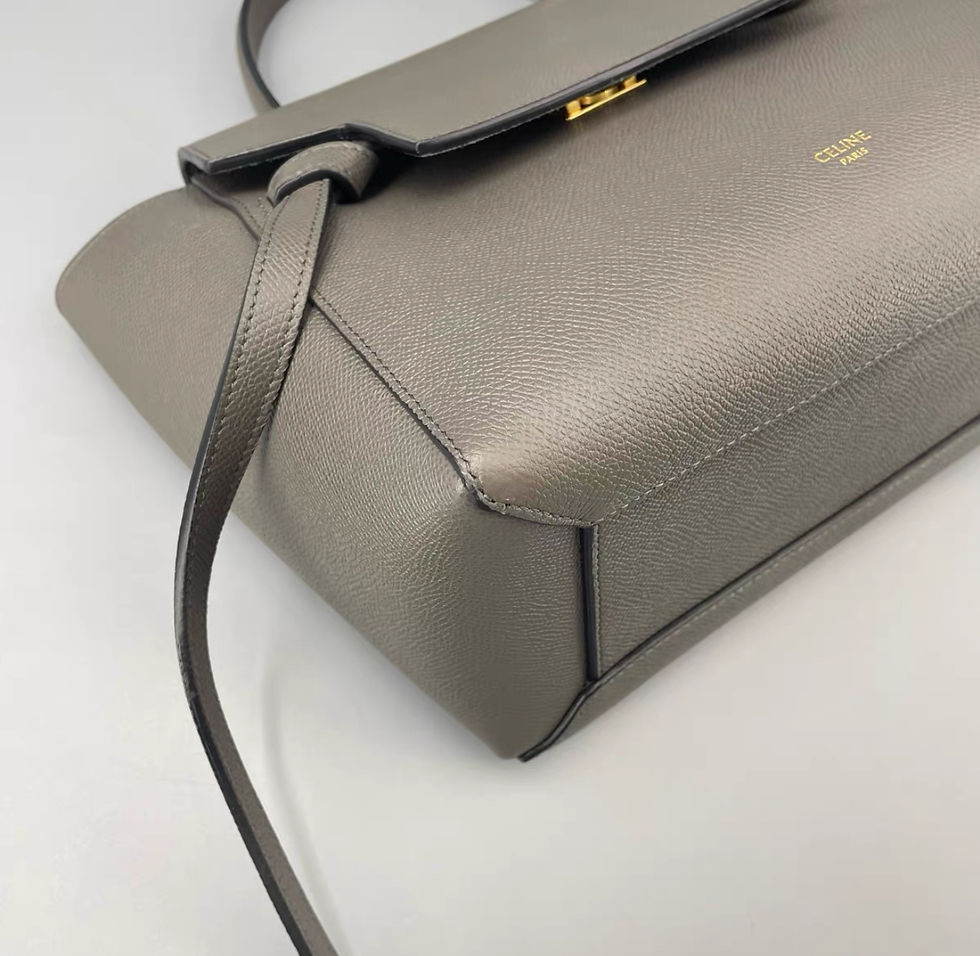縮圖：CELINE Grey Grained Calfskin Micro Belt Bag