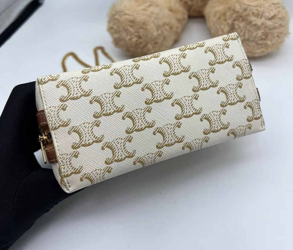 縮圖：CELINE Triomphe Canvas Clutch
