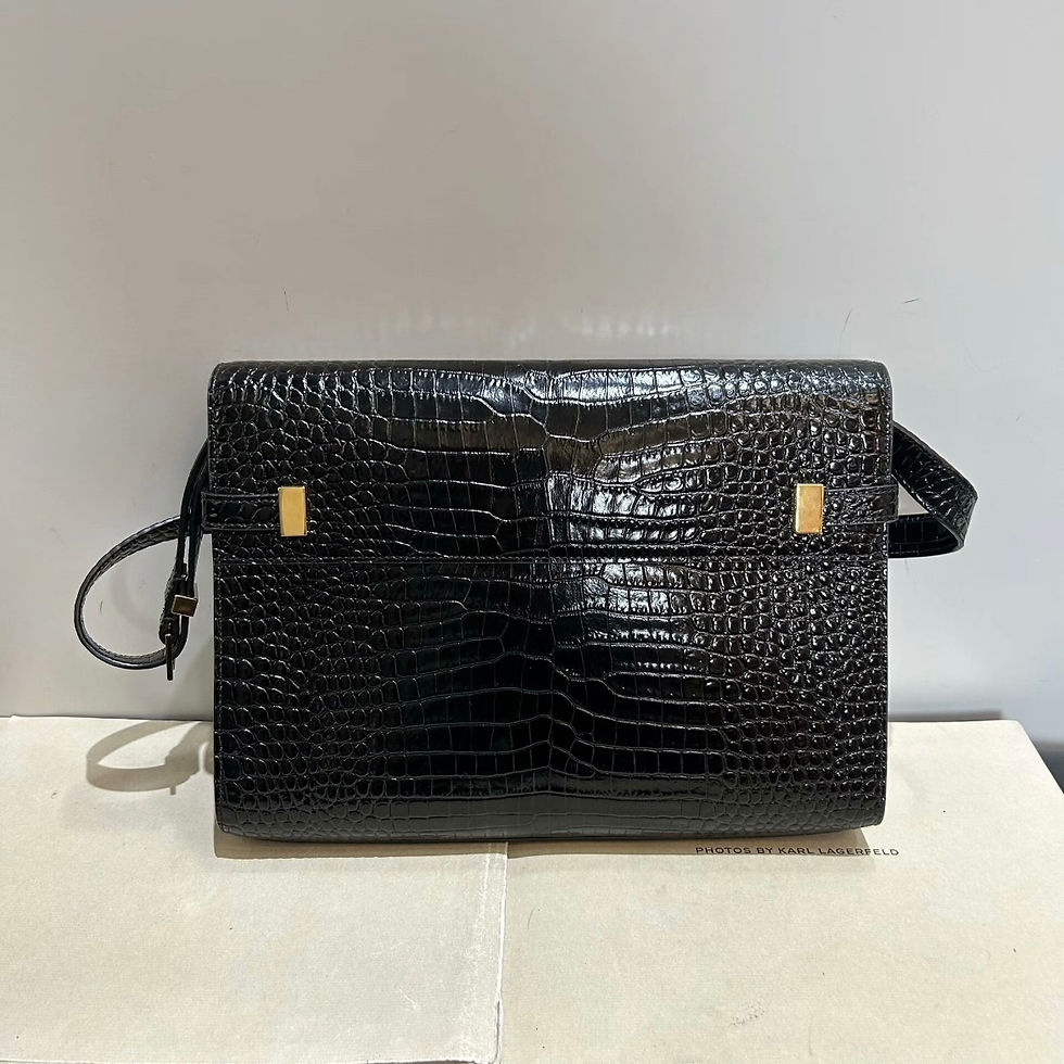 縮圖：Saint Laurent Manhattan Shoulder Bag Medium Croc Embossed 平替Hermes