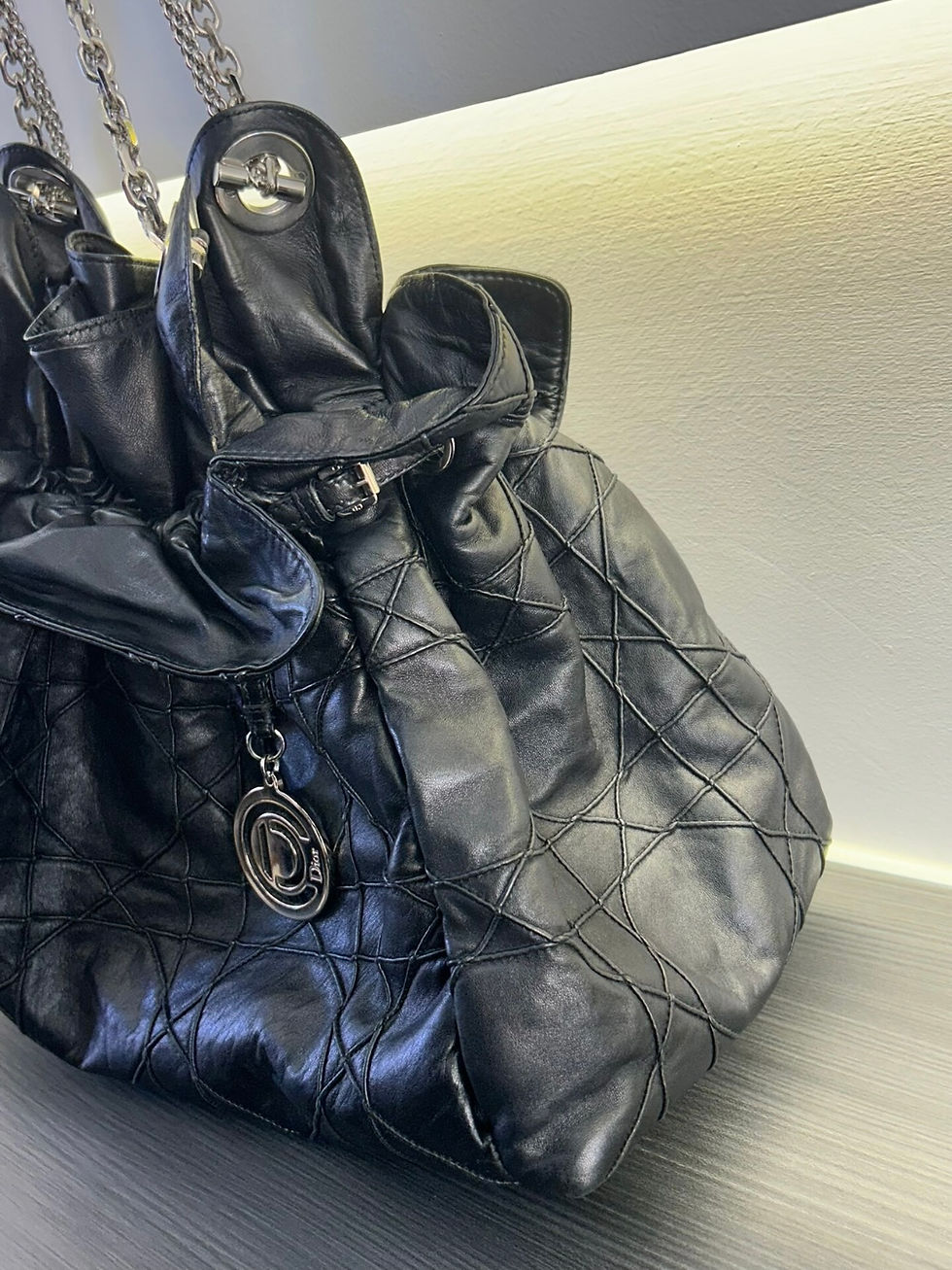 縮圖：DIOR Black Leather Le Trente Shoulder bag