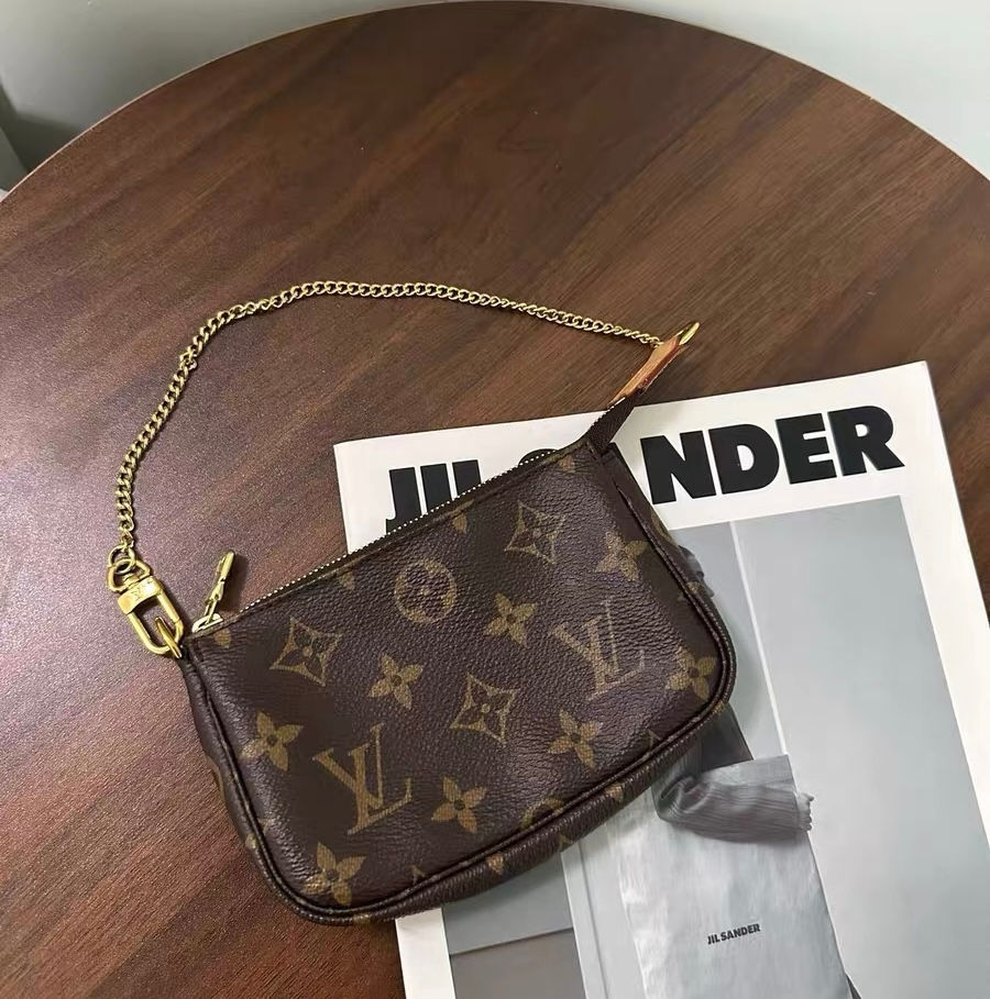 縮圖：Louis Vuitton LV老花拉鍊小麻將包