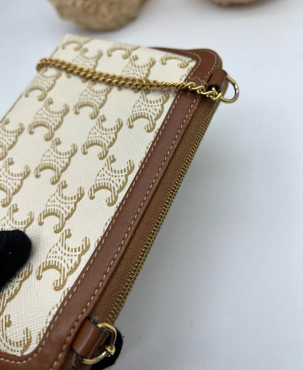 縮圖：CELINE Triomphe Canvas Clutch