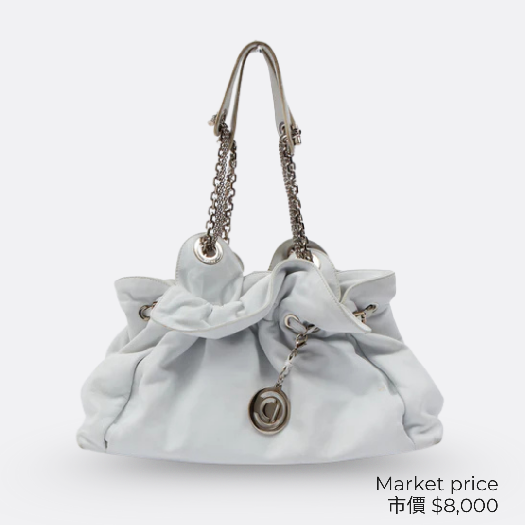DIOR White Leather Le Trente Shoulder bag