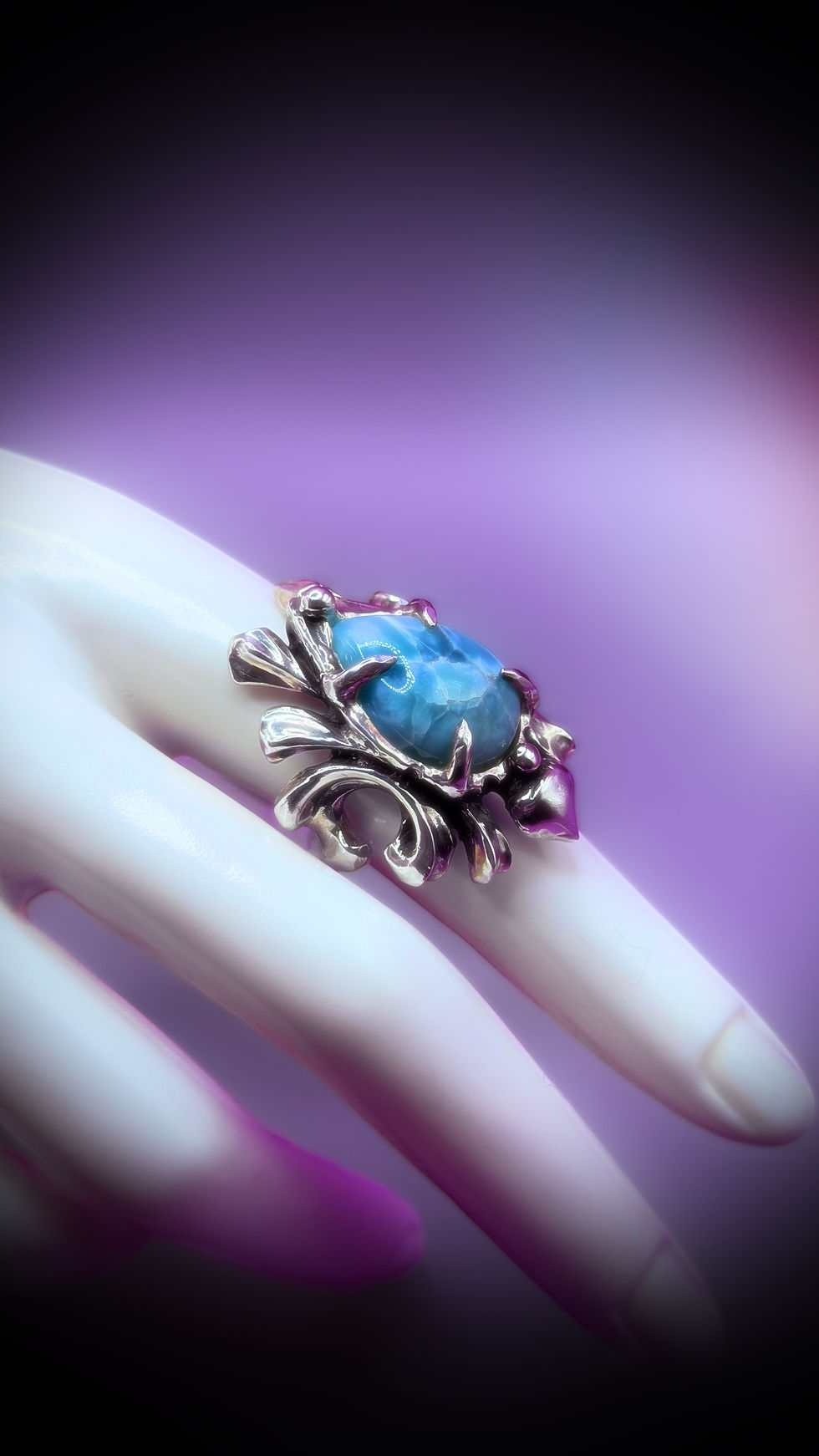 Thumbnail: Larimar, Sterling Silver Ring