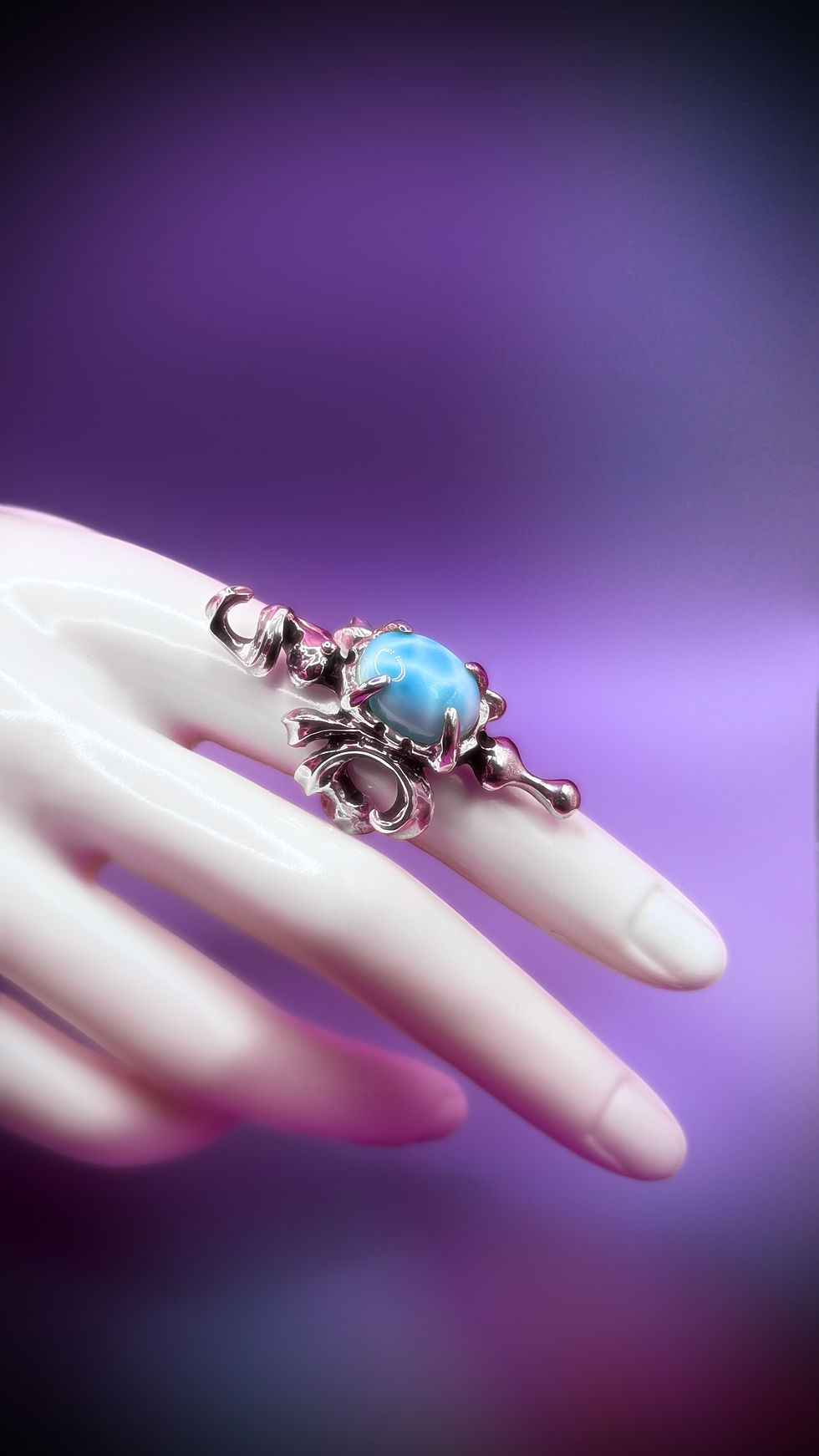 Thumbnail: Larimar, Sterling Silver Ring