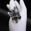 Thumbnail: Black Star Sapphire, Grey Moonstone, Sterling Silver Ring