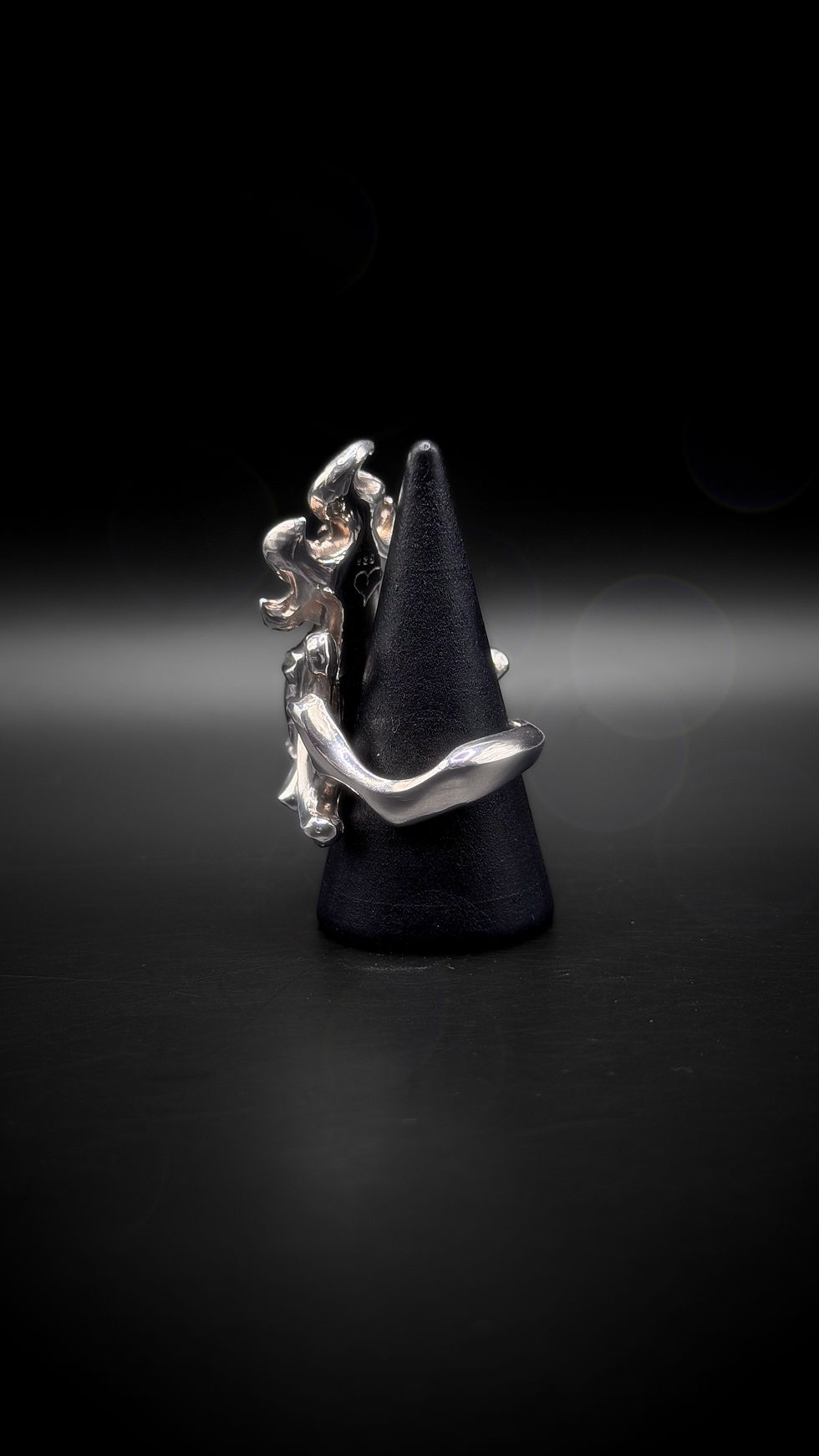 Thumbnail: Burmese Star Sapphire, Grey Moonstone, Sterling Silver Ring