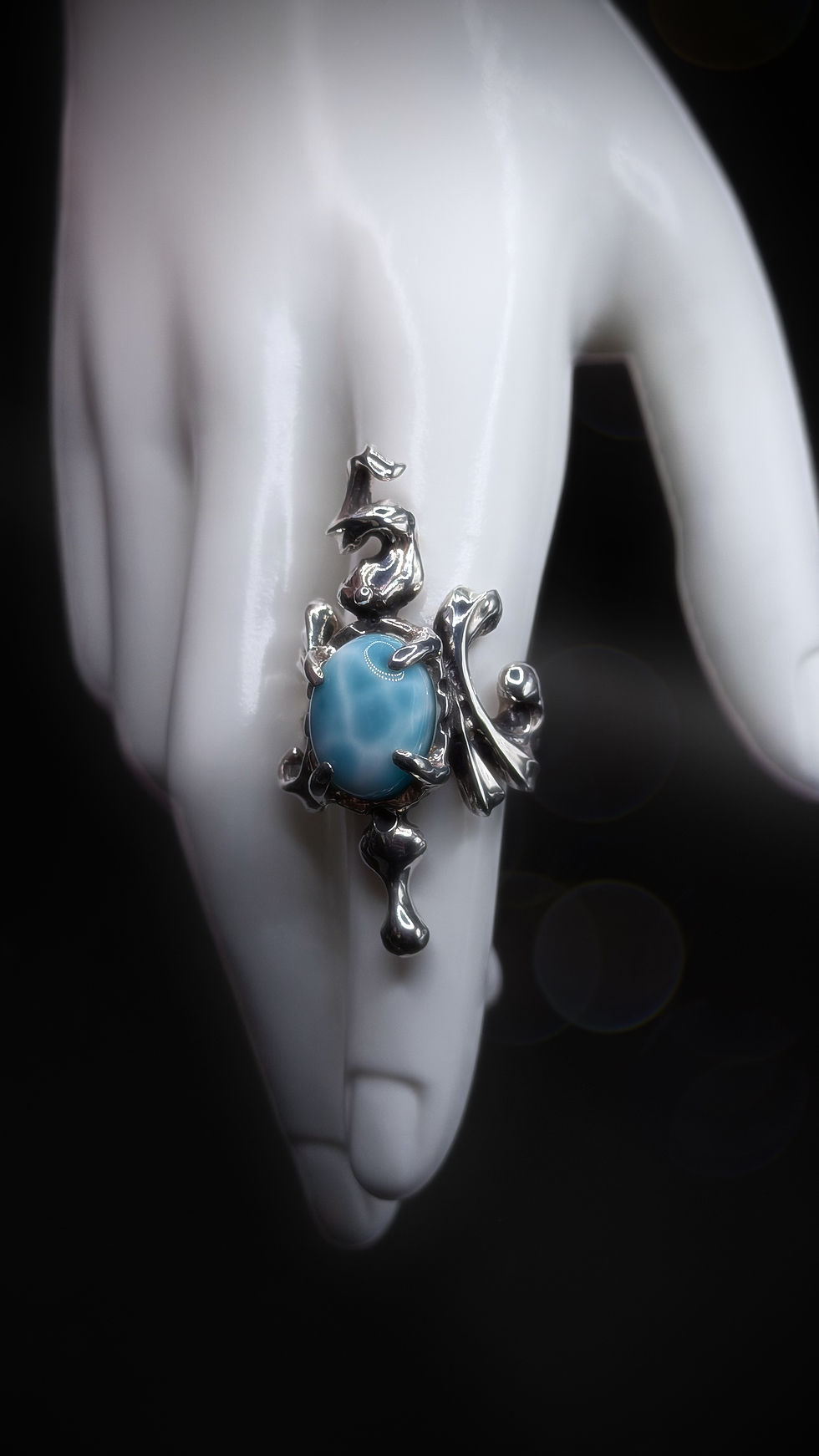 Thumbnail: Larimar, Sterling Silver Ring