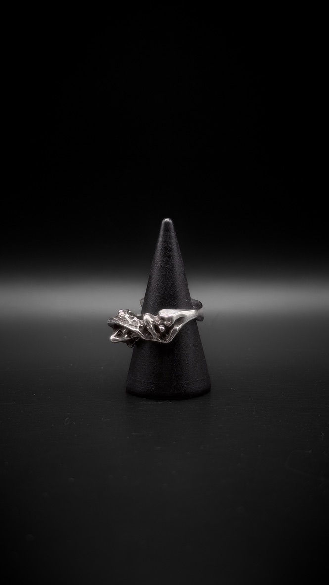 Thumbnail: Small Amorphous Sterling Silver Ring