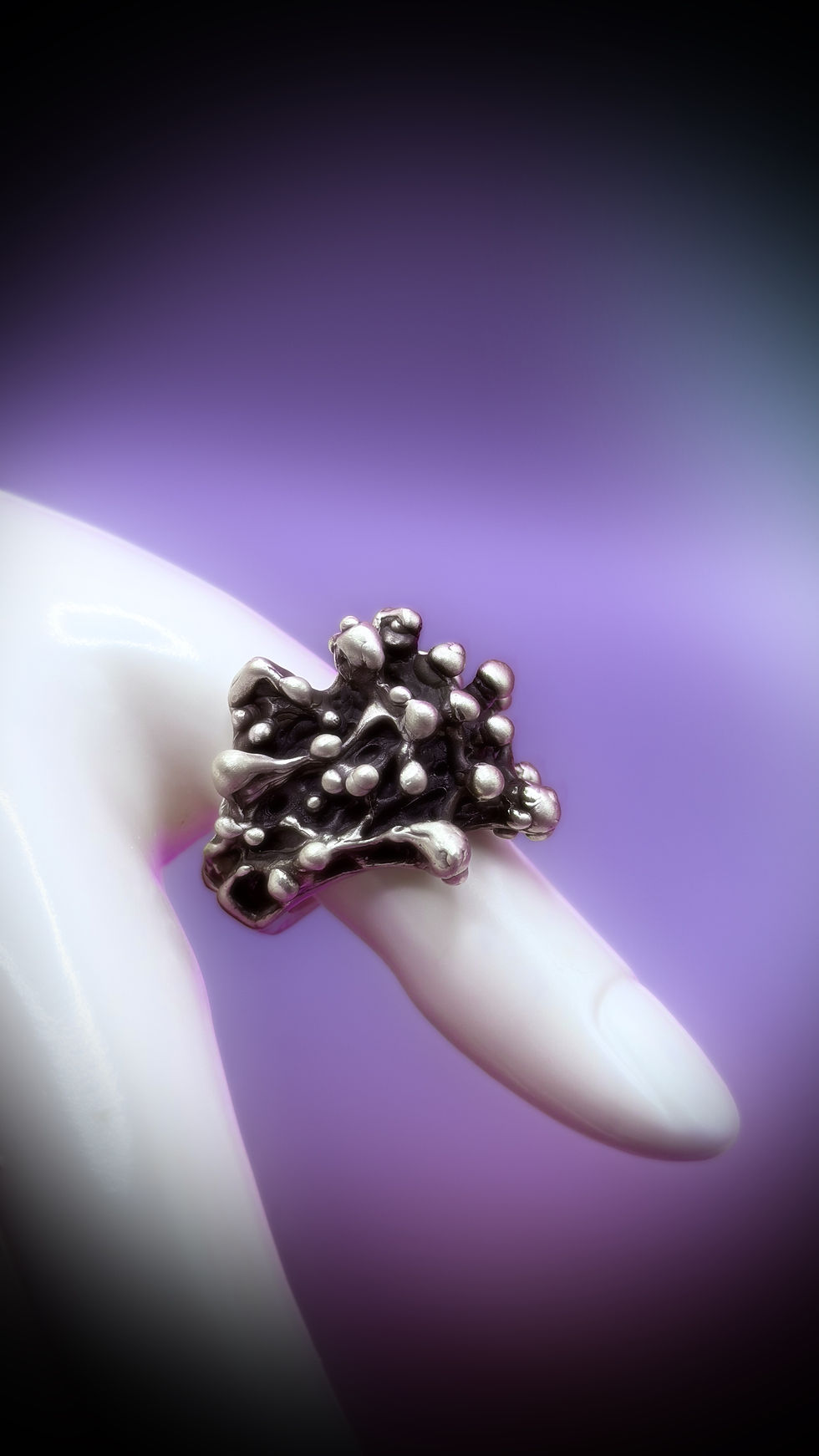Thumbnail: Large Amorphous Sterling Silver Ring