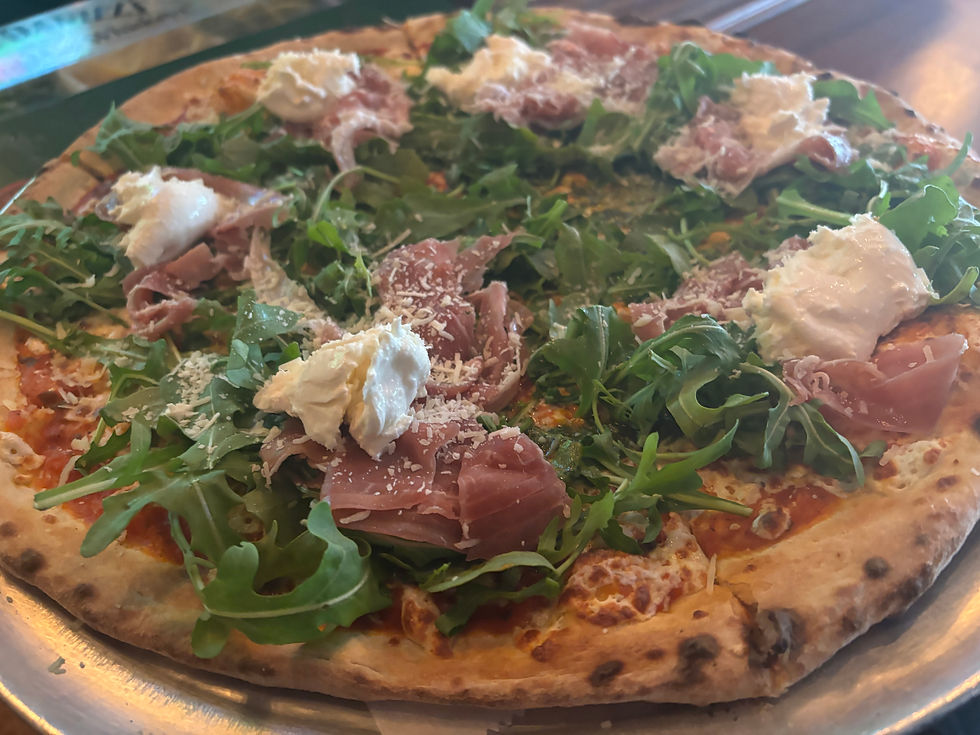 Decadent Burrata Pizza at Jack's Bar