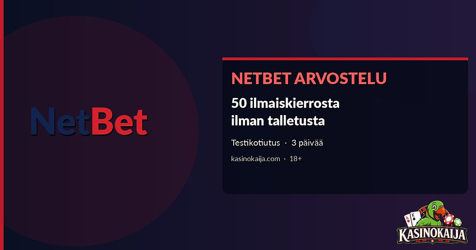 NetBetin suomenkielinen kasinosivu