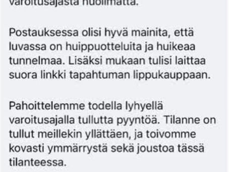 IFN tapahtuma floppi vai menestys?