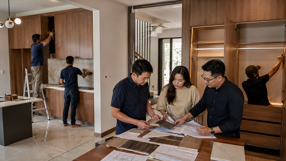 Jasa Fit Out Interior di Solo: Furnitur Custom, Kitchen Set, dan Lemari Tanam oleh Sinara