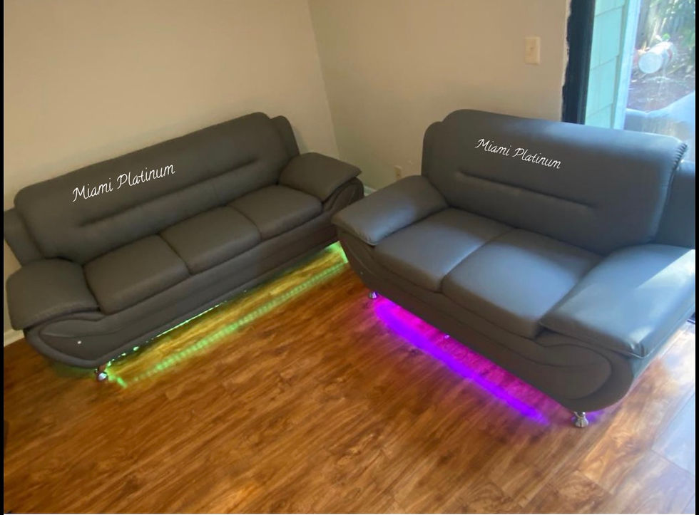 Thumbnail: Sofa and Loveseat 2pc with lights