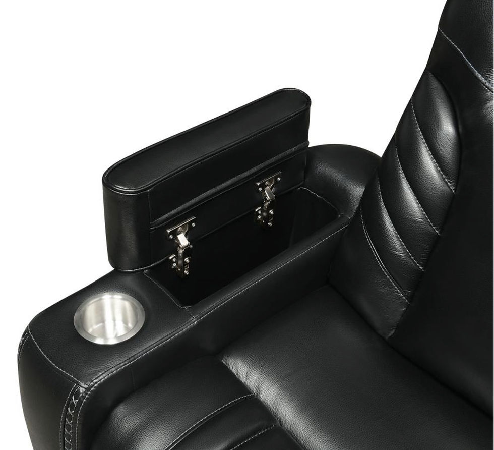 Thumbnail: 2-piece Living Room Set with Power Headrest Black