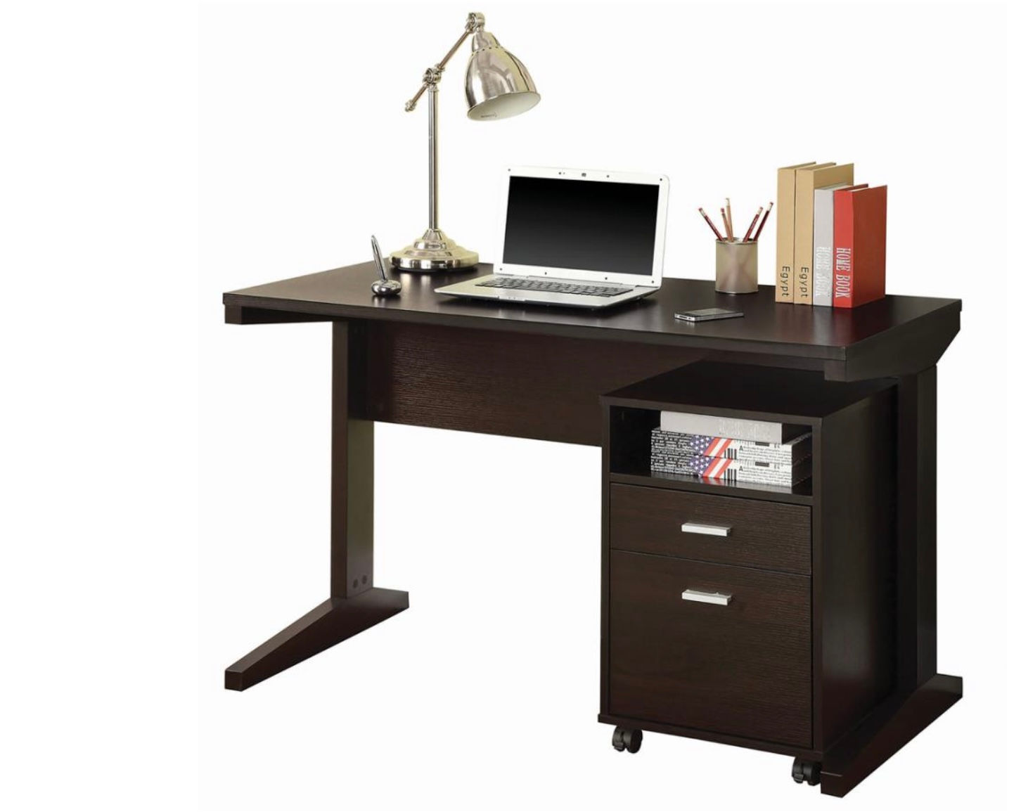 2-piece Writing Desk Set Cappuccino