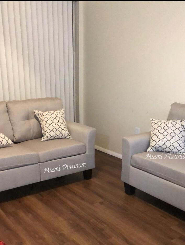 Thumbnail: Sofa set 2pcs AVAILABLE IN BLUE,CHARCOAL,BEIGE