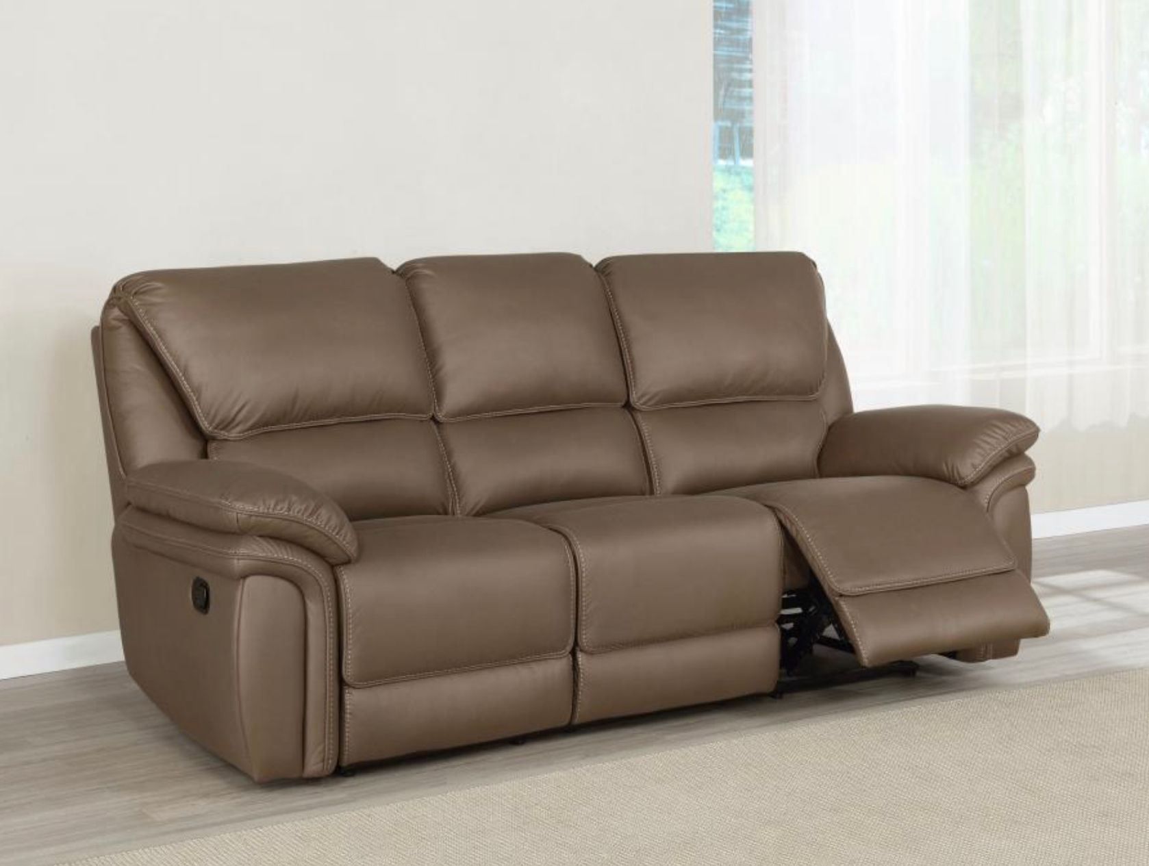 Upholstered Tufted Back Motion Sofa