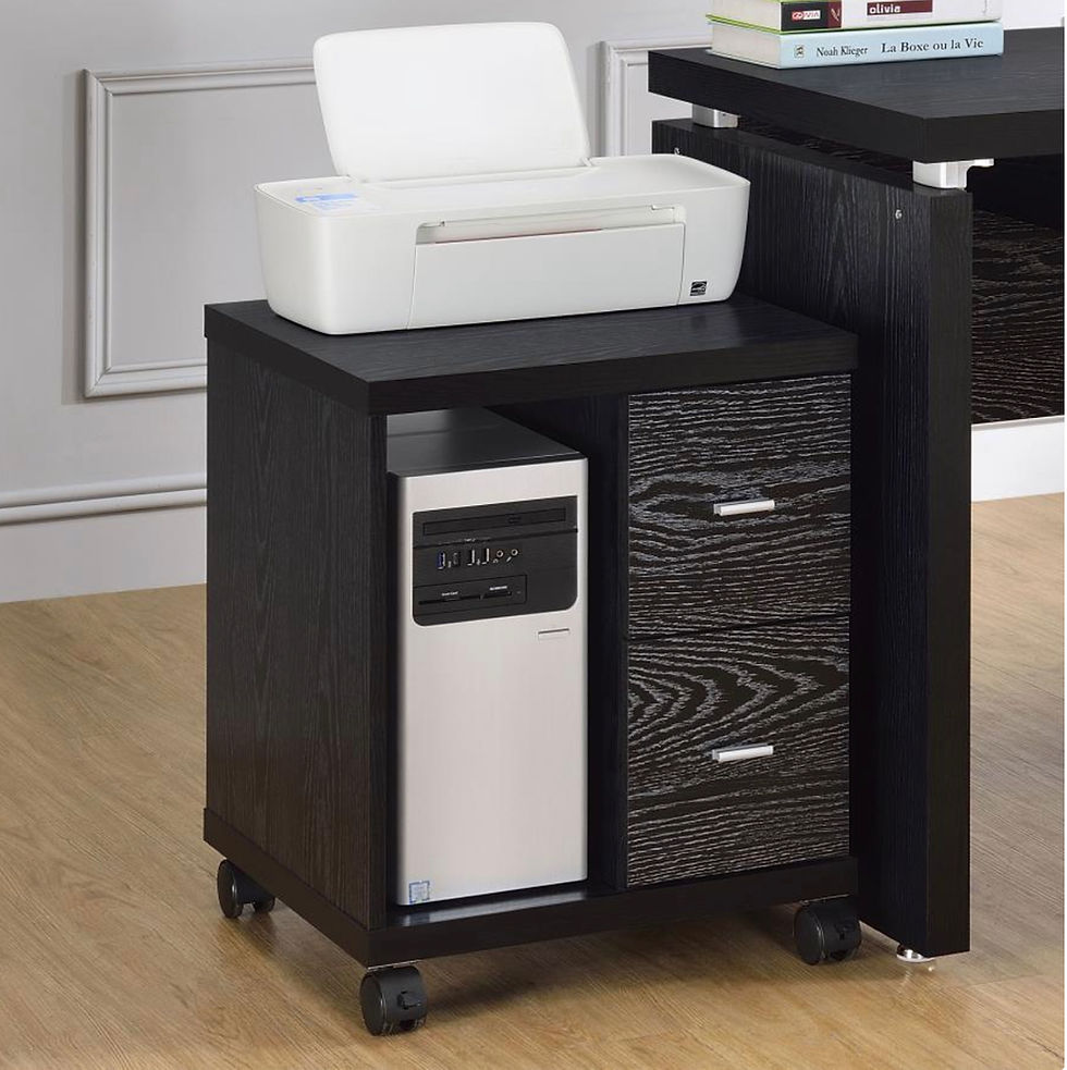 Thumbnail: Computer Desk with Keyboard Tray Black Oak