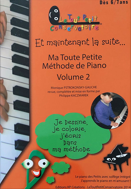Couverture orange de Ma Toute Petite Méthode de Piano volume 2