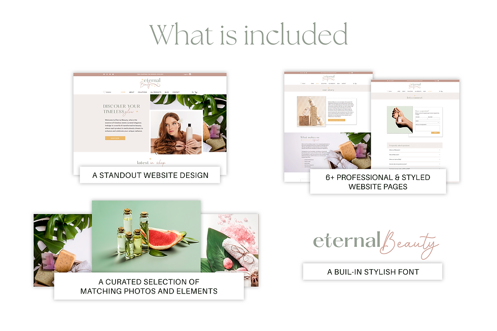 Thumbnail: Wix Website Template, Wix Website Design, eCommerce Website, Shop Website, Cosmetics Store Website, Beauty Website