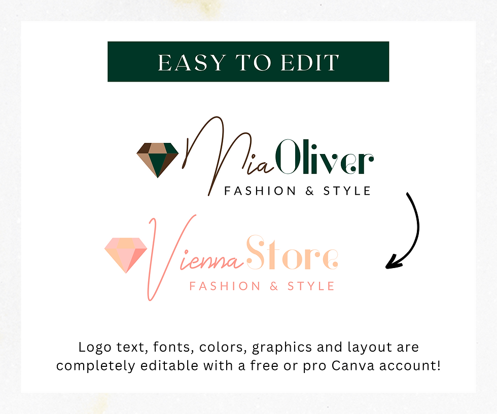 Thumbnail: Feminine Logo Design, Premade Canva Logo Design, Elegant Logo