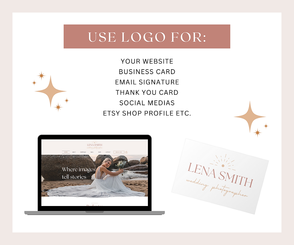 Thumbnail: Boho Logo Design - Editable Canva Logo Design - Logo Canva Template - Boho Small Business Branding