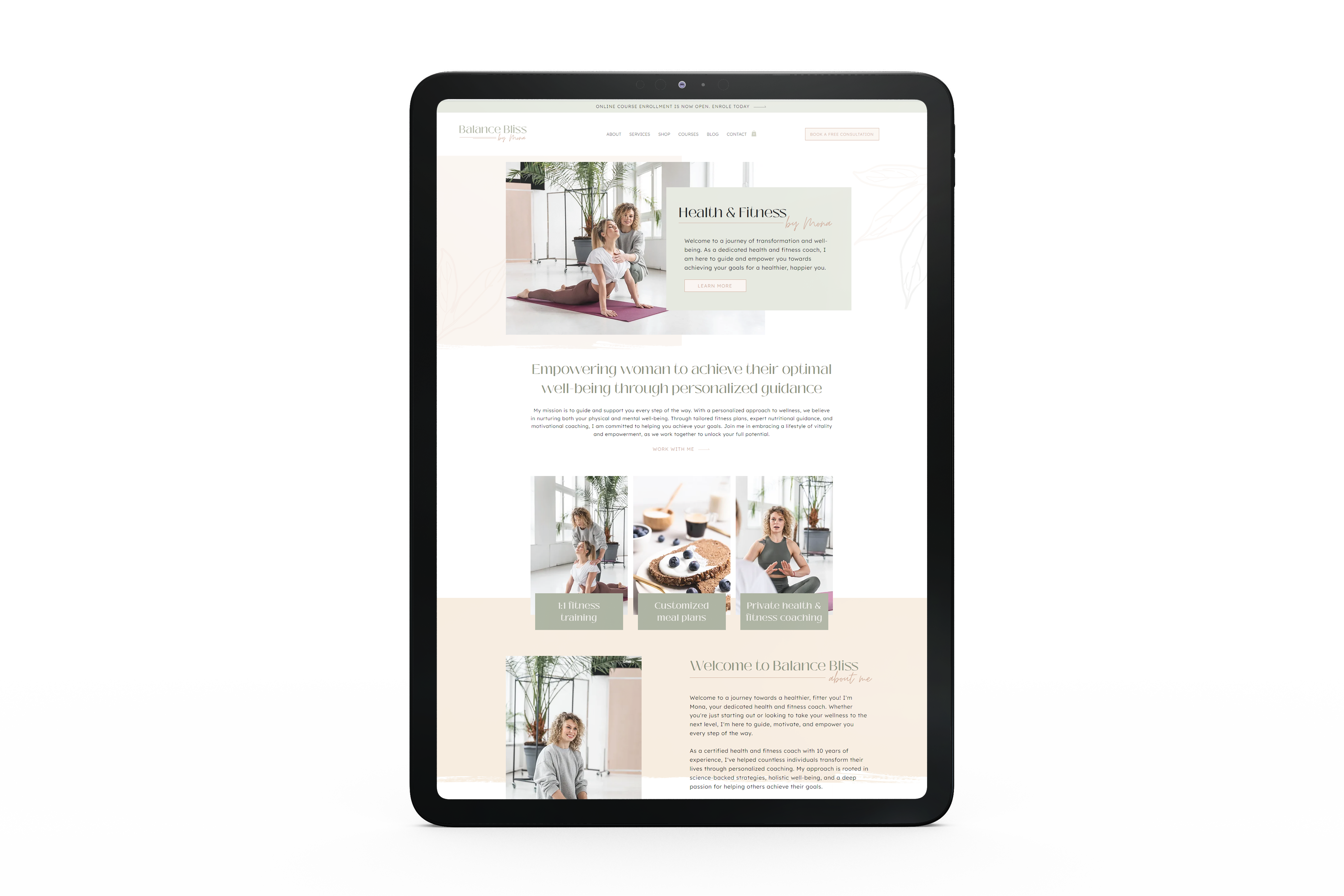 Health Coach Website, Life Coach Website, Nutritionist Website, Wellness Website, Fitness Website, Wix Website Design