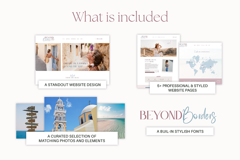 Thumbnail: Wix Website Template, Wix Website Design, Wix Travel Blog Website, Boho Blog Website, Premium Wix Template