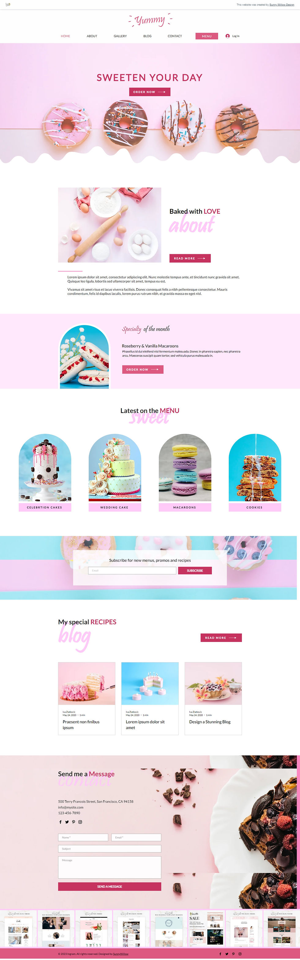 Thumbnail: Wix Website Template, Wix Website Design, Bakery Website, Cooking Website Template, Wix Bakery Shop, Flower Shop Website