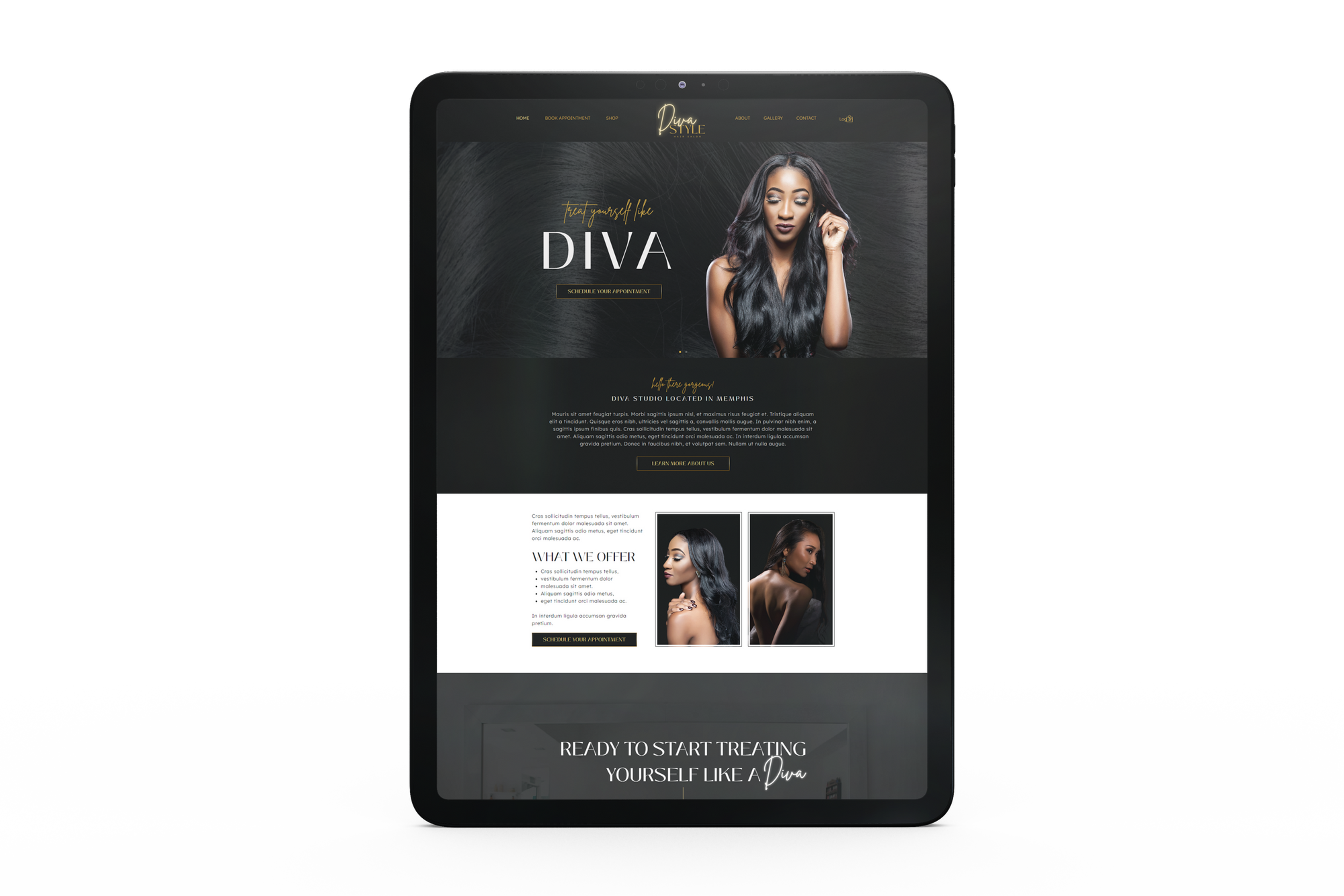 Wix Website Template, Wix Website Design, Hairstyle Website, Wig Shop, Beauty Website, eCommerce Website,
