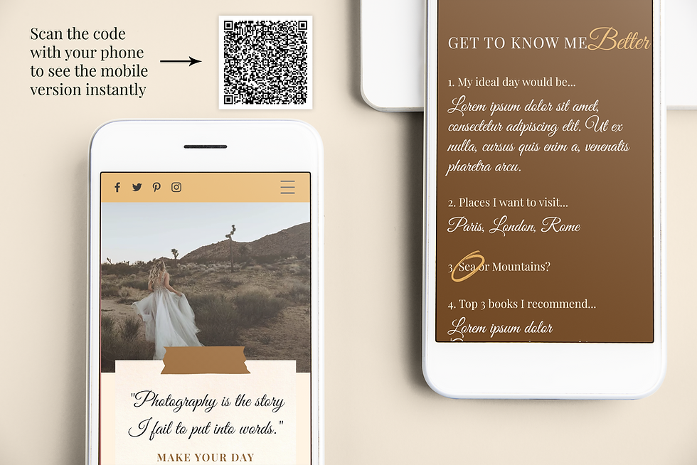 Thumbnail: Wix Website Template, Wix Website Design, Photographer Website, Event Planner Website, Boho Website, Wedding Website