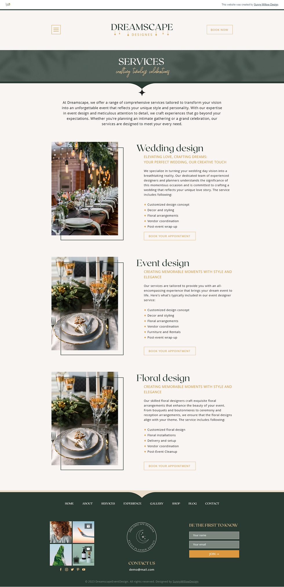 Thumbnail: Wix Website Template, Wix Website Design, Event Planner Website, Wedding Designer Website, Event Designer Website