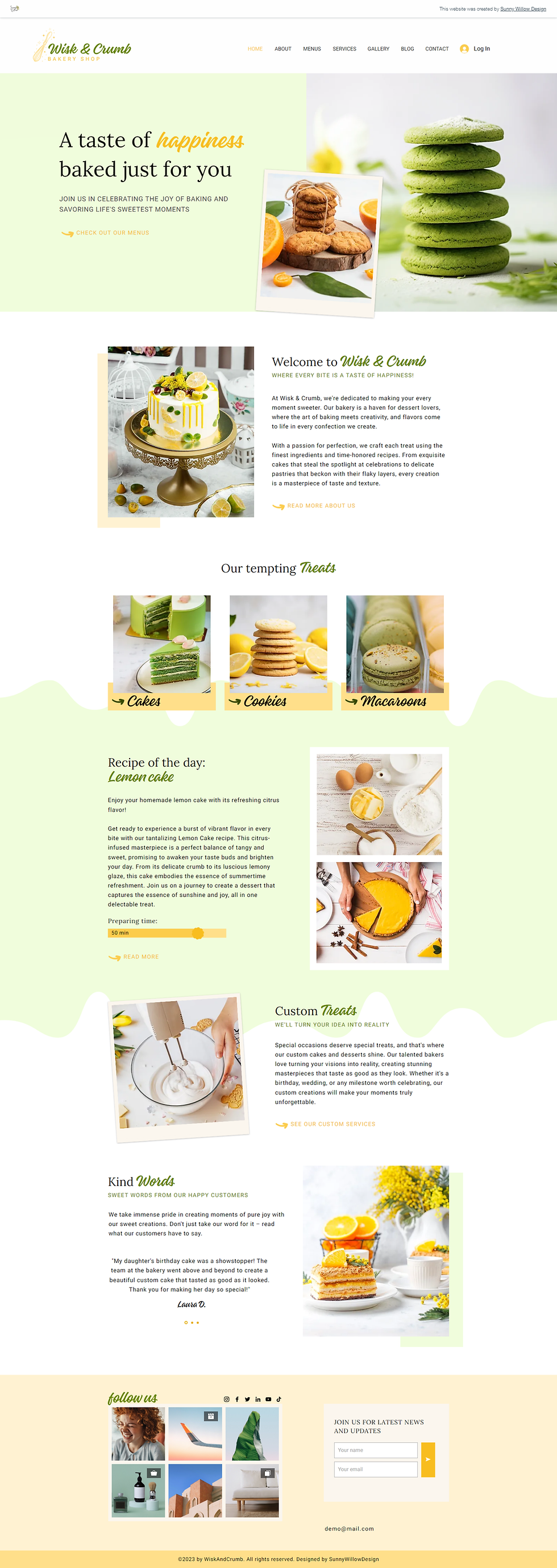 Thumbnail: Wix Website Template, Wix Website Design, Bakery Website, Food Website, Cooking Website, Catering Website