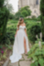 Stella York 7644 Plus Size A-Line Crepe Wedding Dress With a Split, Wedding Belles Love Plus Size Bridal Shop, Plus Size Wedding Dresses Near Me, Staffordshire Stoke-on-Trent