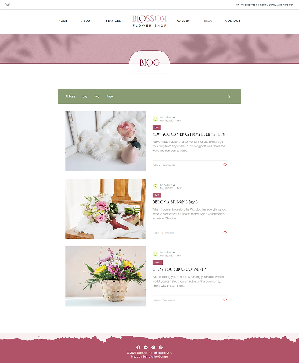 Thumbnail: Wix Website Template, Wix Website Design, Flower Shop Website, Boho Website, Website for Florist, Wedding Website