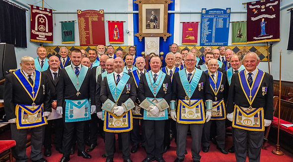 Members of Duke of Cornwall Lodge at it's 150th Celebration in 2025