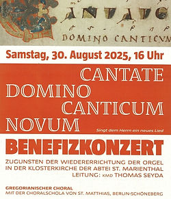 Benefizkonzert zugunsten der Wiedererrichtung der Orgel in der Klosterkirche