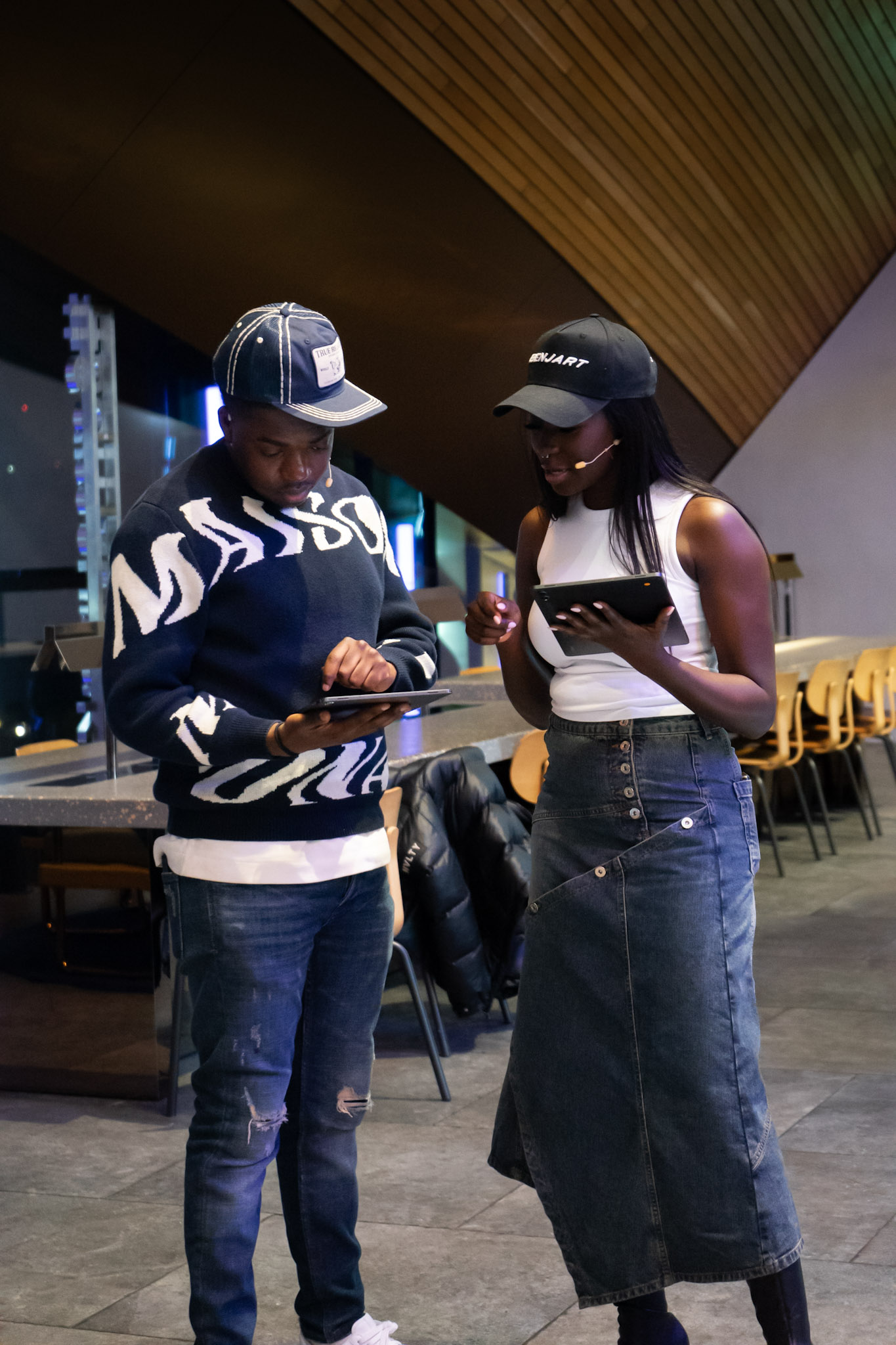 Two Professionals Discussing Work