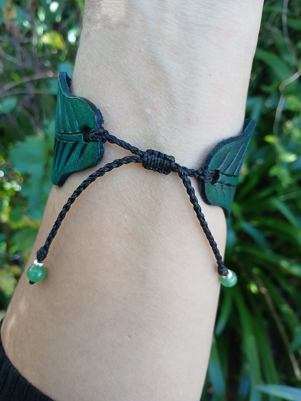 Thumbnail: Oak Leaf Leather Bracelet