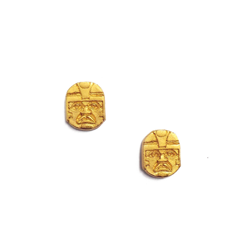 Miniatura: Aretes CABEZA OLMECA