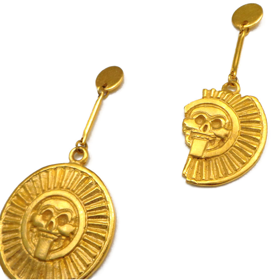 Miniatura: Aretes DISCO DE MICTLANTECUTLI