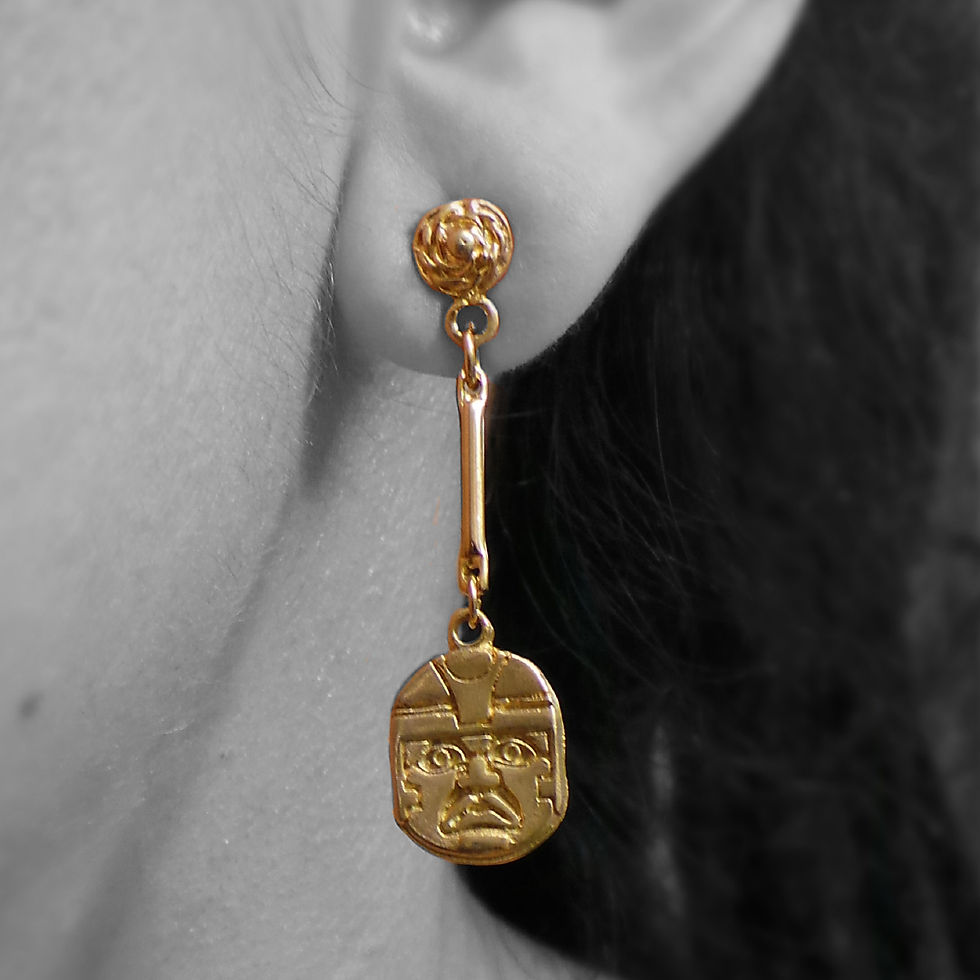 Miniatura: Aretes CABEZA OLMECA