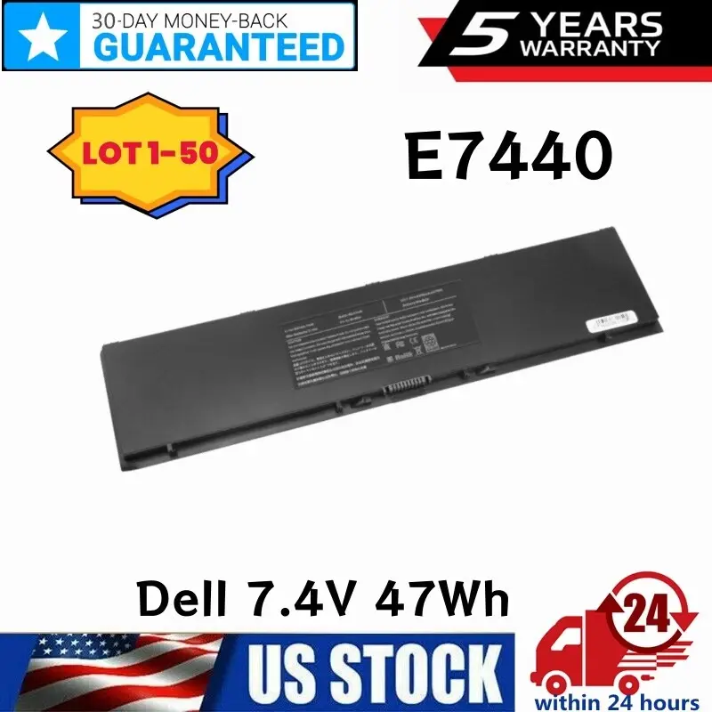 E7440 Dell 7.4V 47Wh battery with 5 years warranty and US STOCK guarantee.