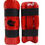 Thumbnail: Red forearm guards with black straps and logo