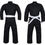 Thumbnail: Black Dragon Karate uniform, 8oz, with white belt