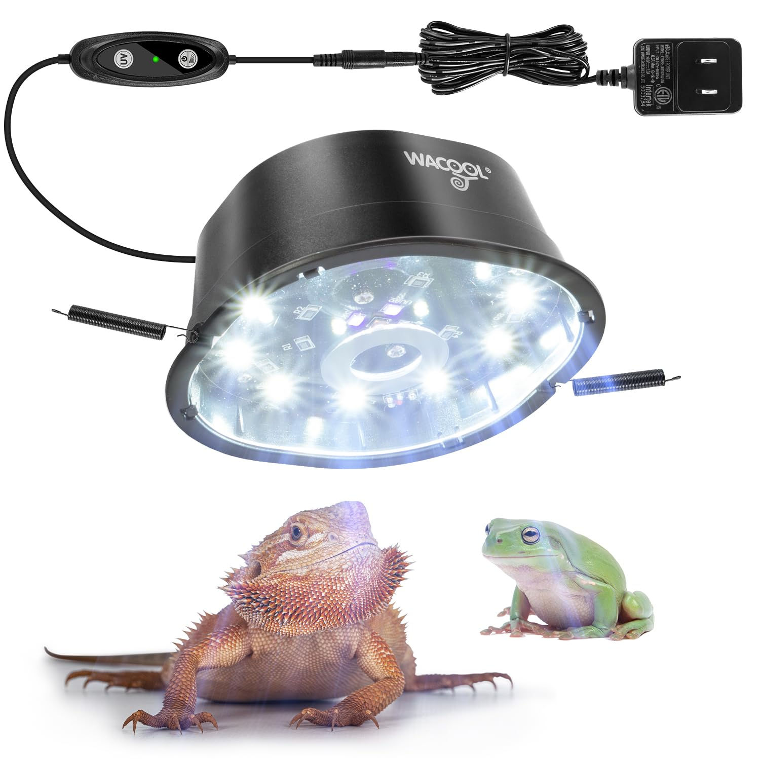 WACOOL TERRA LED UVB Light for Reptiles Dimming UVA UVB 6W Output UVB5.0 UVB10.0