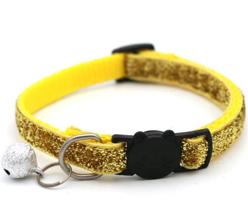 Miniatura: Adjustable Colorful Cat Collar with Bell for Pets
