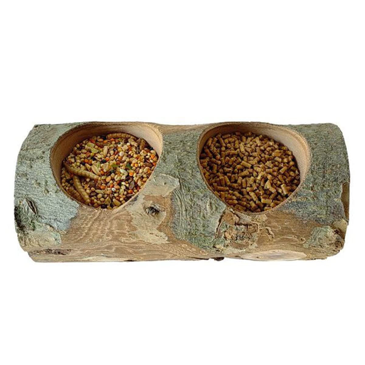 TANOMA Apple Wood Feeding Bowl for Small Animals Food Dish for Guinea Pig Chinch
